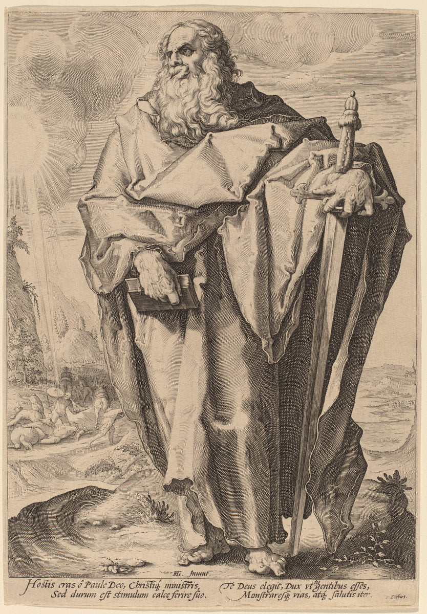 Saint Paul by Jacques de Gheyn II, after Hendrik Goltzius (Dutch, 1565 - 1629), 16X12"(A3)Poster Print