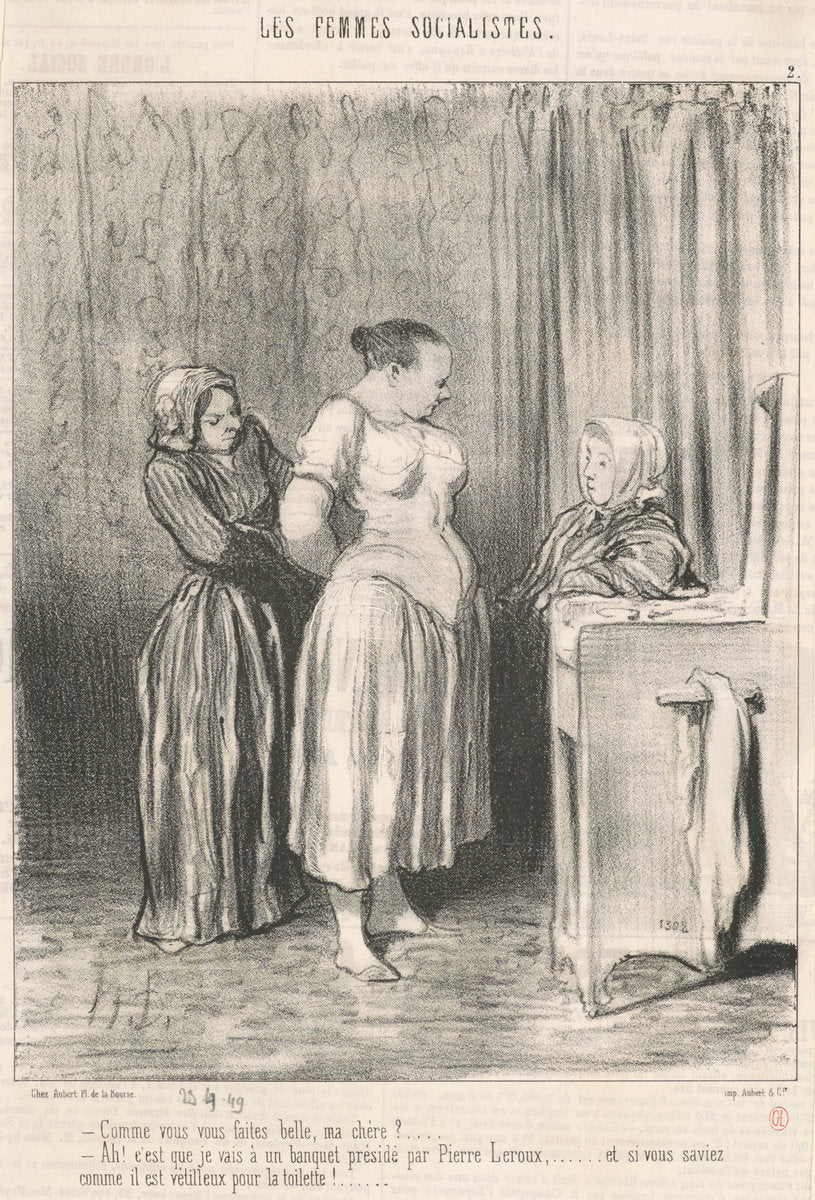 Comme vous faites belle, ma chère? ... by Honoré Daumier (French, 1808 - 1879), 16X12"(A3)Poster Print