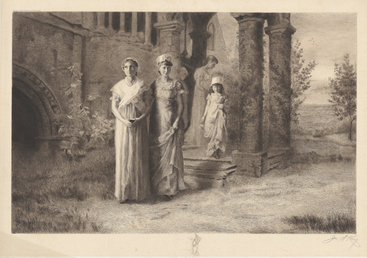 The Vesper Hour by James S. King (American, 1852 - 1925), 16X12"(A3)Poster Print