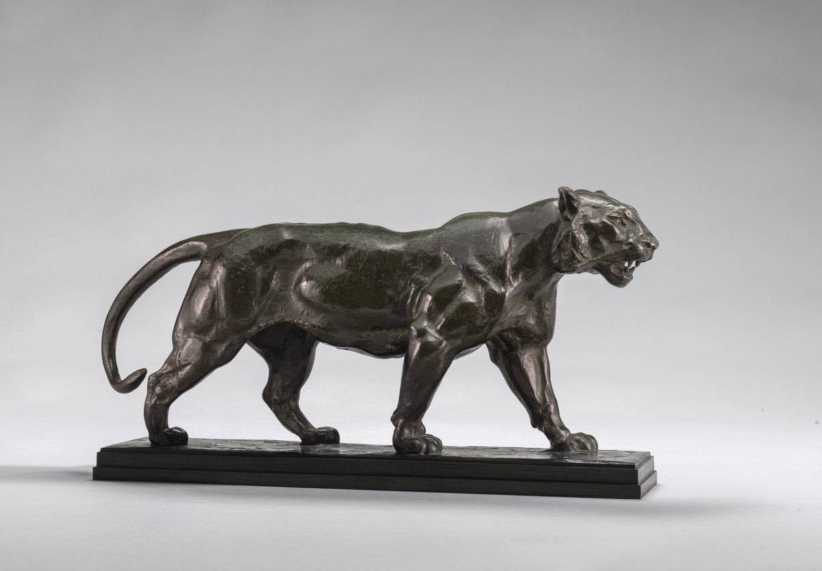 Walking Tiger by Antoine-Louis Barye (French, 1795 - 1875), 16X12"(A3)Poster Print