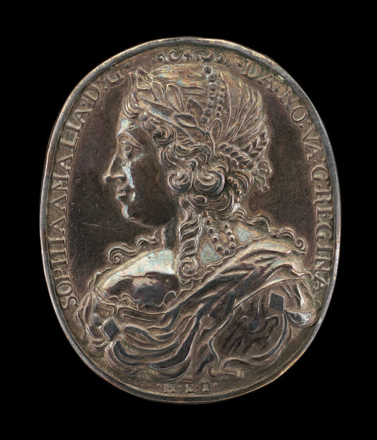 Sophia Amelia, 1628-1685, Wife of Frederick III 1643 [reverse] by Master H.L.T. (Danish, mid 17th century), 16X12"(A3)Poster Print