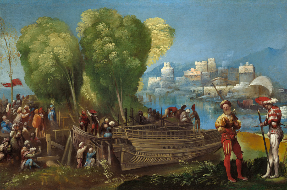 Aeneas and Achates on the Libyan Coast by Dosso Dossi (Ferrarese, active 1512 - 1542), 16X12"(A3)Poster Print