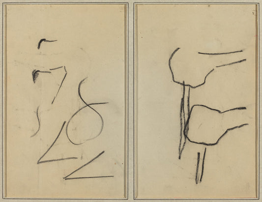 Scribbles; Two Shapes [verso] by Paul Gauguin (French, 1848 - 1903), 16X12"(A3)Poster Print