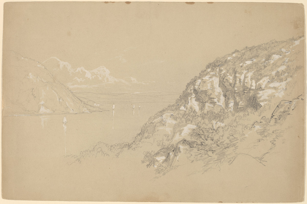 Hudson Highlands by John William Casilear (American, 1811 - 1893), 16X12"(A3)Poster Print