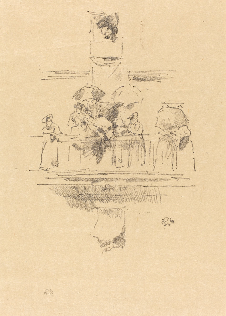 The Little Balcony by James McNeill Whistler (American, 1834 - 1903), 16X12"(A3)Poster Print