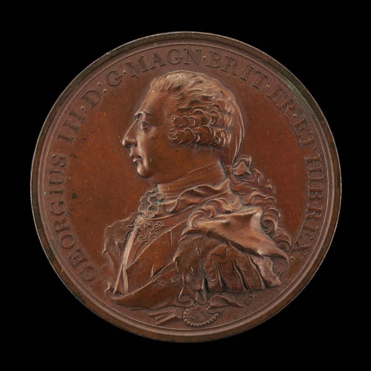 George III, 1738-1820, King of Great Britain 1760 [obverse] by Conrad Heinrich Küchler (German, active 1763 - 1821), 16X12"(A3)Poster Print