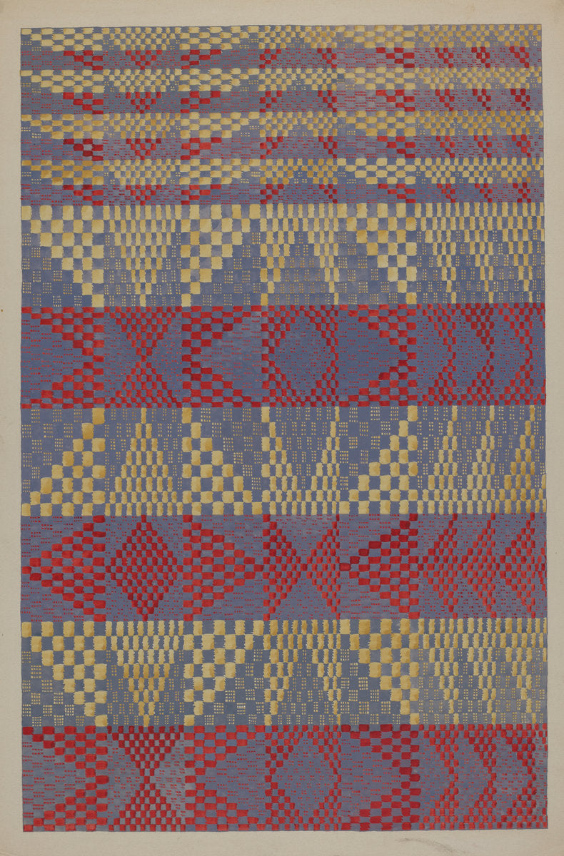 Coverlet by Dorothy Posten (American, active c. 1935), 16X12"(A3)Poster Print