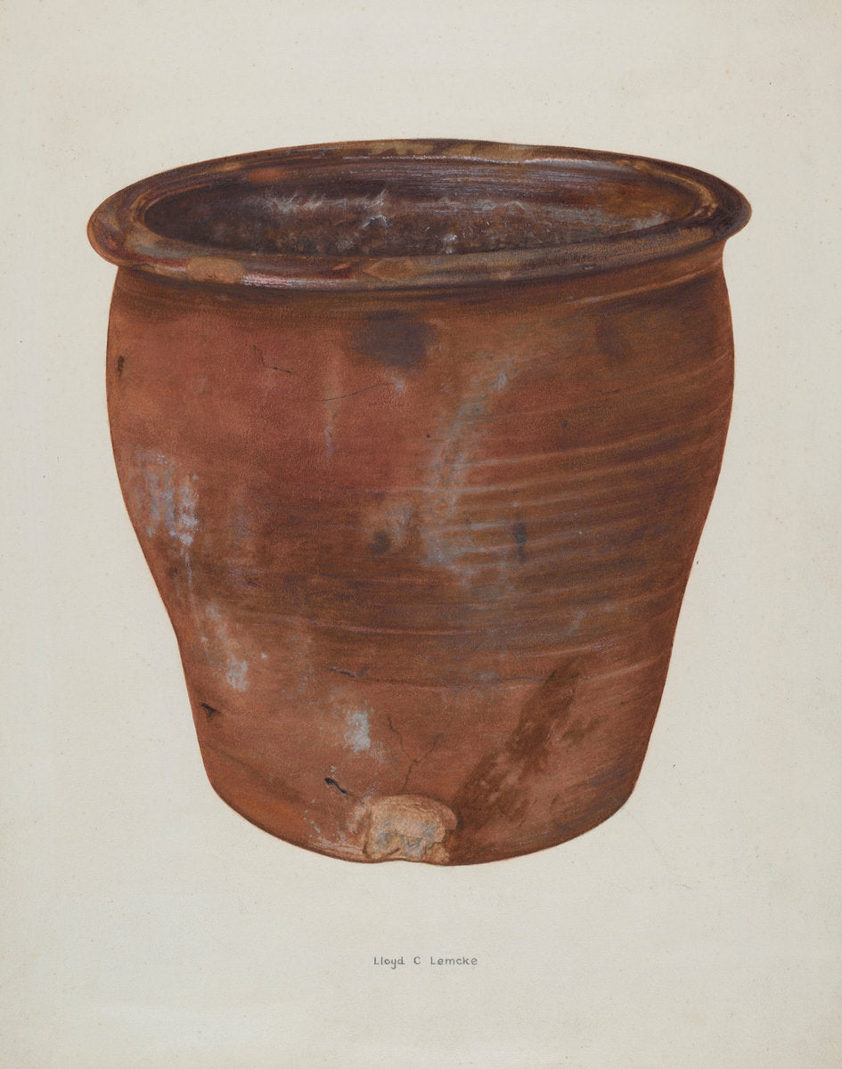 Brown Crock by John Tarantino (American, active c. 1935), 16X12"(A3)Poster Print