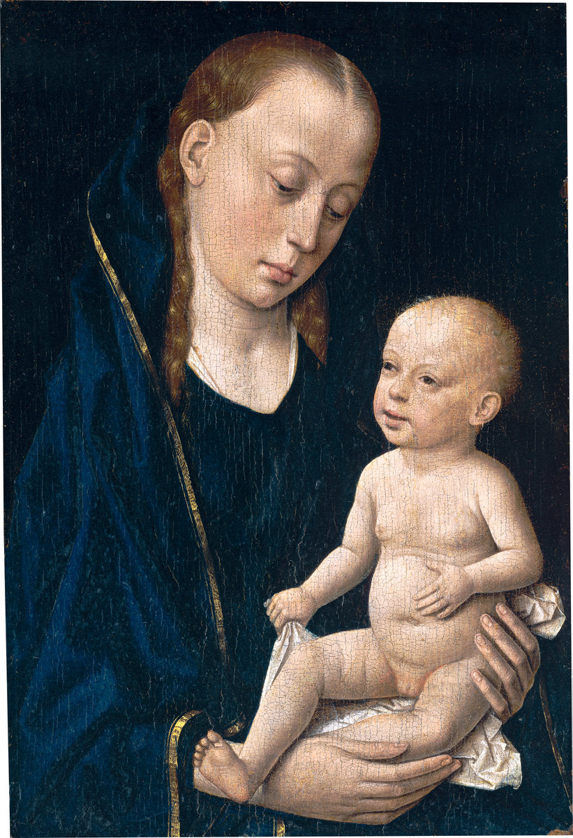 Madonna and Child by Dirck Bouts (Netherlandish, c. 1415/1420 - 1475), 16X12"(A3)Poster Print