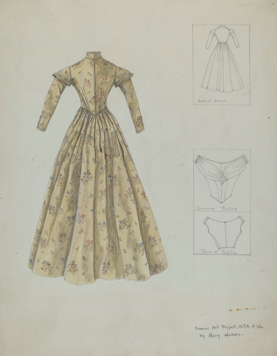 Dress by Mary E. Humes (American, active c. 1935), 16X12"(A3)Poster Print