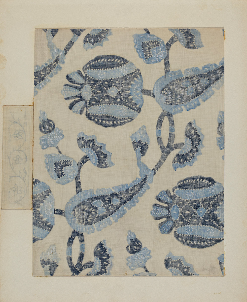 Resist Printed Linen by Michael Trekur (American, active c. 1935), 16X12"(A3)Poster Print