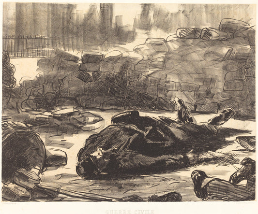 Civil War (Guerre civile) by Edouard Manet (French, 1832 - 1883), 16X12"(A3)Poster Print