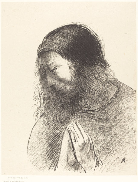 C'est moi, Jean, qui ai vu et qui ai oie ces choses (And I John saw these things and heard them by Odilon Redon (French, 1840 - 1916), 16X12"(A3)Poster Print