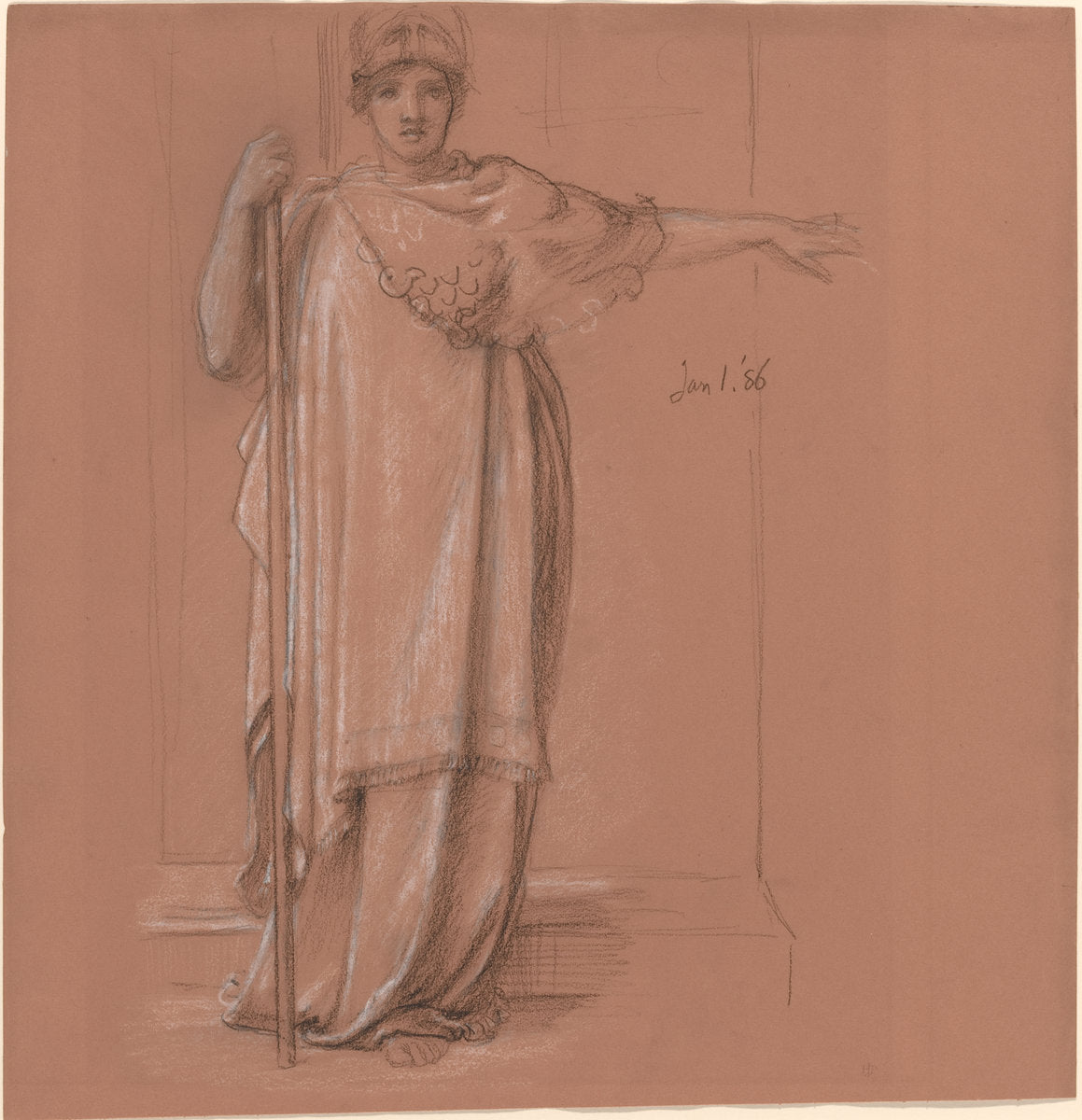 Minerva by Sir Edward John Poynter (British, 1836 - 1919), 16X12"(A3)Poster Print