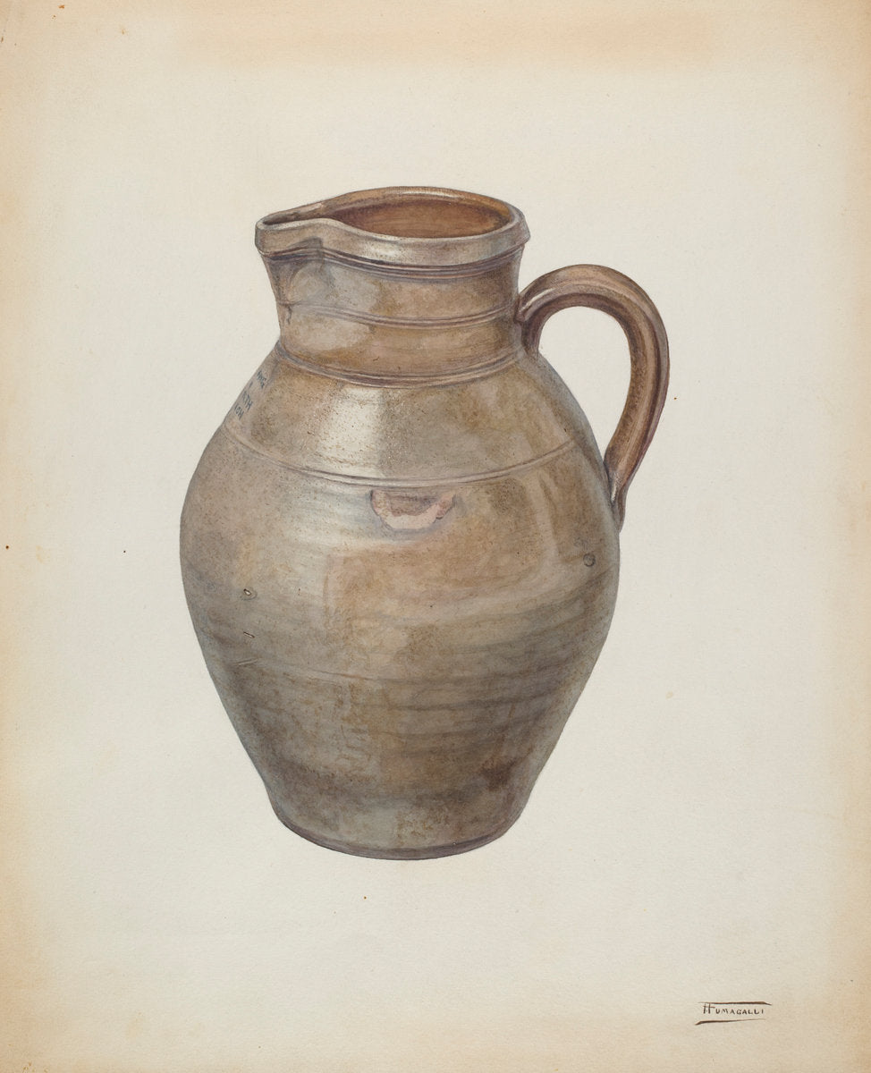 Pitcher by Frank Fumagalli (American, active c. 1935), 16X12"(A3)Poster Print