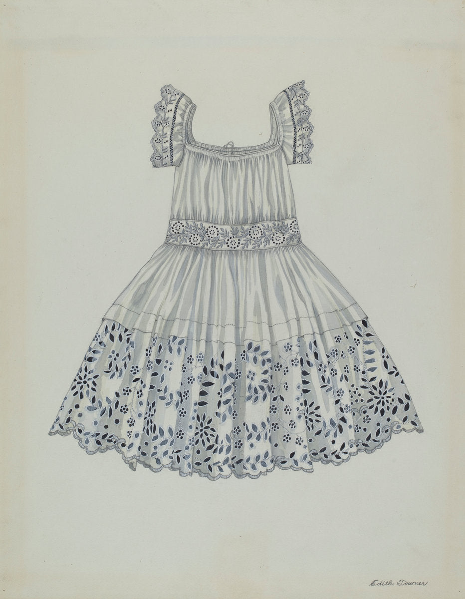 Infant's Dress by Edith Towner (American, active c. 1935), 16X12"(A3)Poster Print