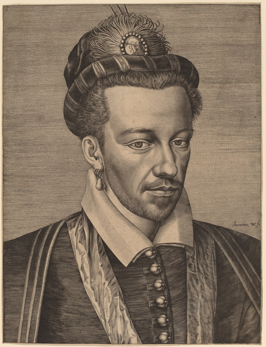 Henry of Navarre by Hieronymus Wierix (Flemish, c. 1553 - 1619), 16X12"(A3)Poster Print