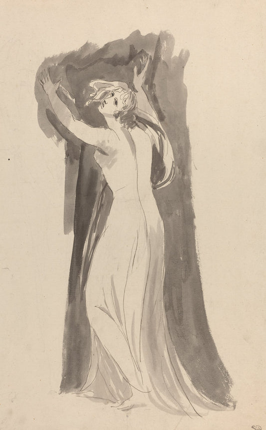 A Study of Miranda for "The Tempest" by George Romney (British, 1734 - 1802), 16X12"(A3)Poster Print