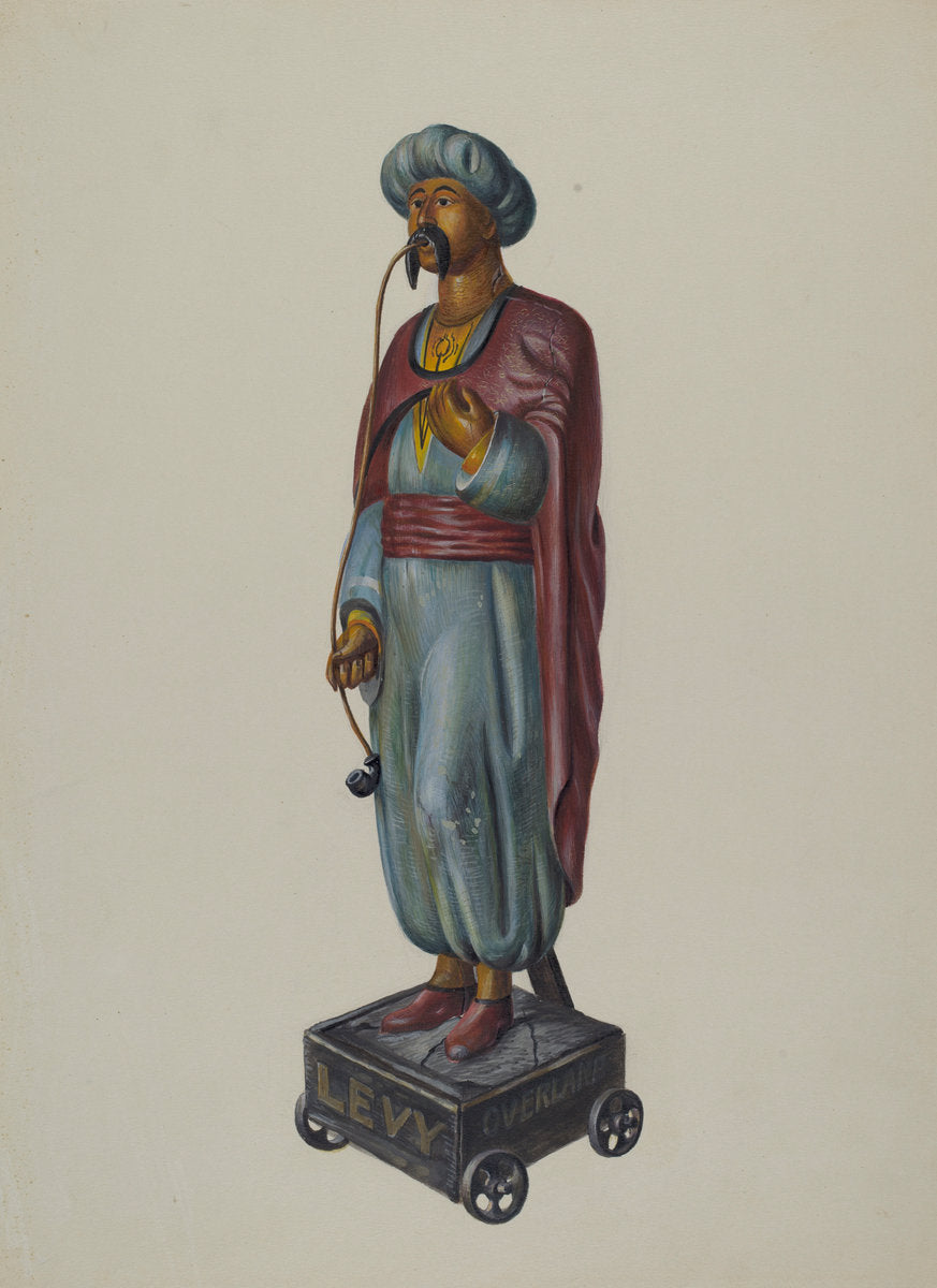 Cigar Store Turk by Walter Hochstrasser (American, active c. 1935), 16X12"(A3)Poster Print
