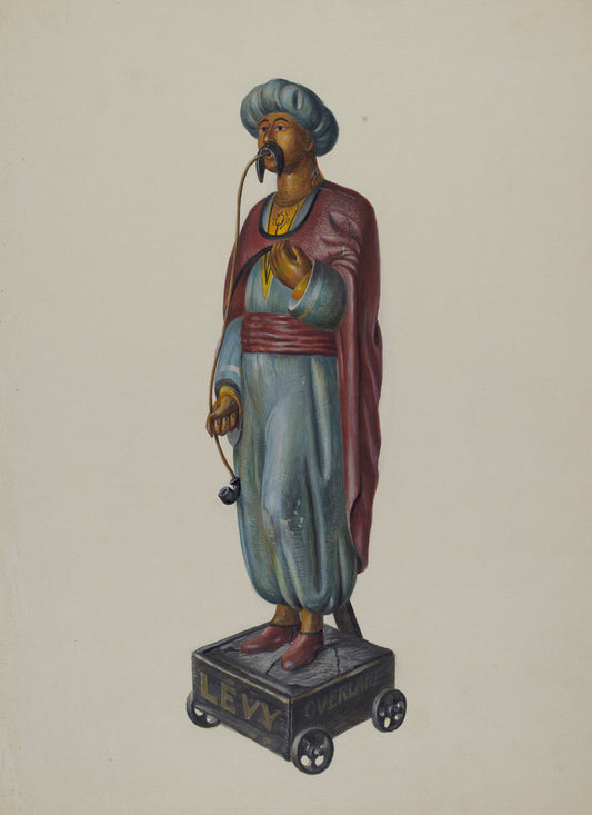 Cigar Store Turk by Walter Hochstrasser (American, active c. 1935), 16X12"(A3)Poster Print