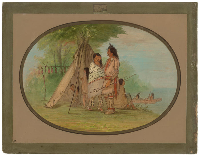 Nayas Indians by George Catlin (American, 1796 - 1872), 16X12