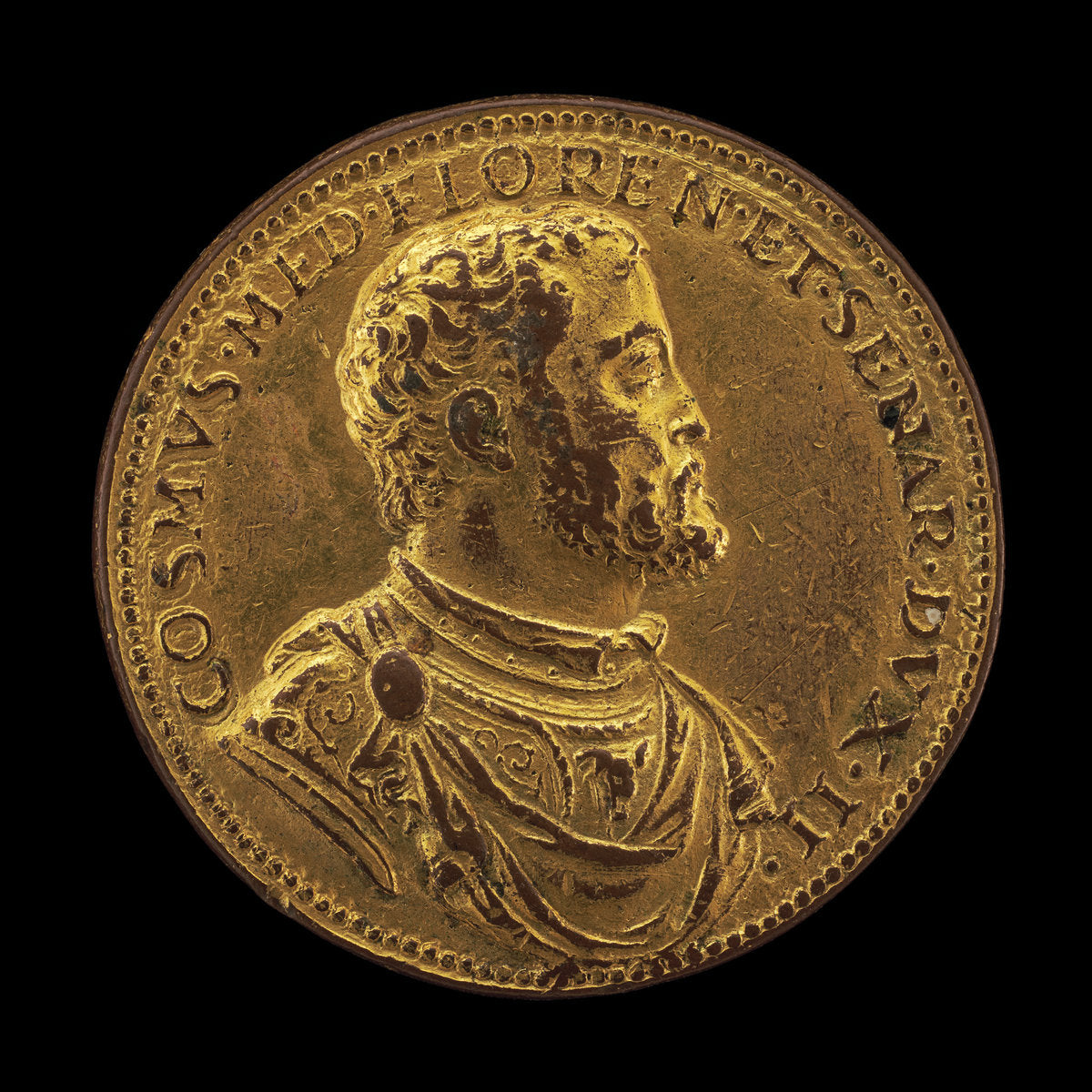 Cosimo I de' Medici, 1519-1574, Duke of Florence 1537 [obverse] by Pier Paolo Galeotti (Florentine, c. 1520 - 1584), 16X12"(A3)Poster Print