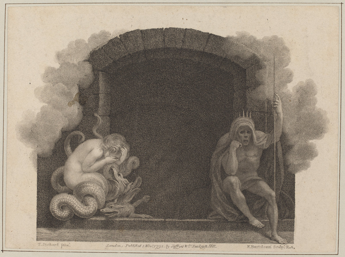 The Tomb of Death by Francesco Bartolozzi after Thomas Stothard (Italian, 1727 - 1815), 16X12"(A3)Poster Print