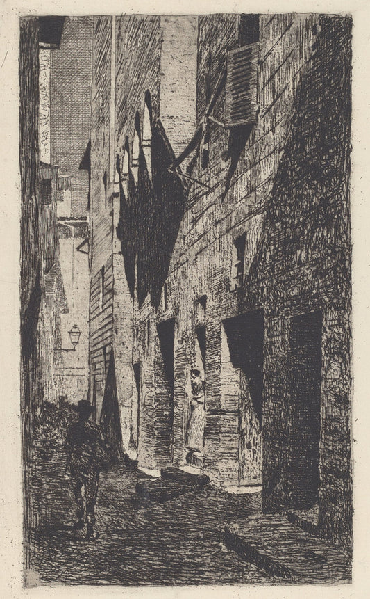 House of Dante da Castiglione [Casa di Dante da Castiglione] by Telemaco Signorini (Italian, 1835 - 1901), 16X12"(A3)Poster Print