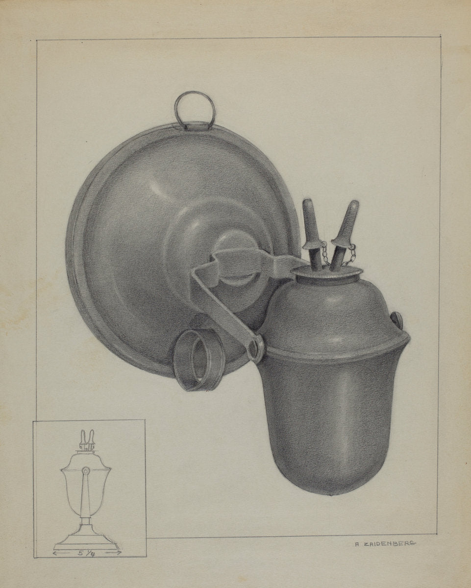 Lamp by A. Zaidenberg (American, active c. 1935), 16X12"(A3)Poster Print