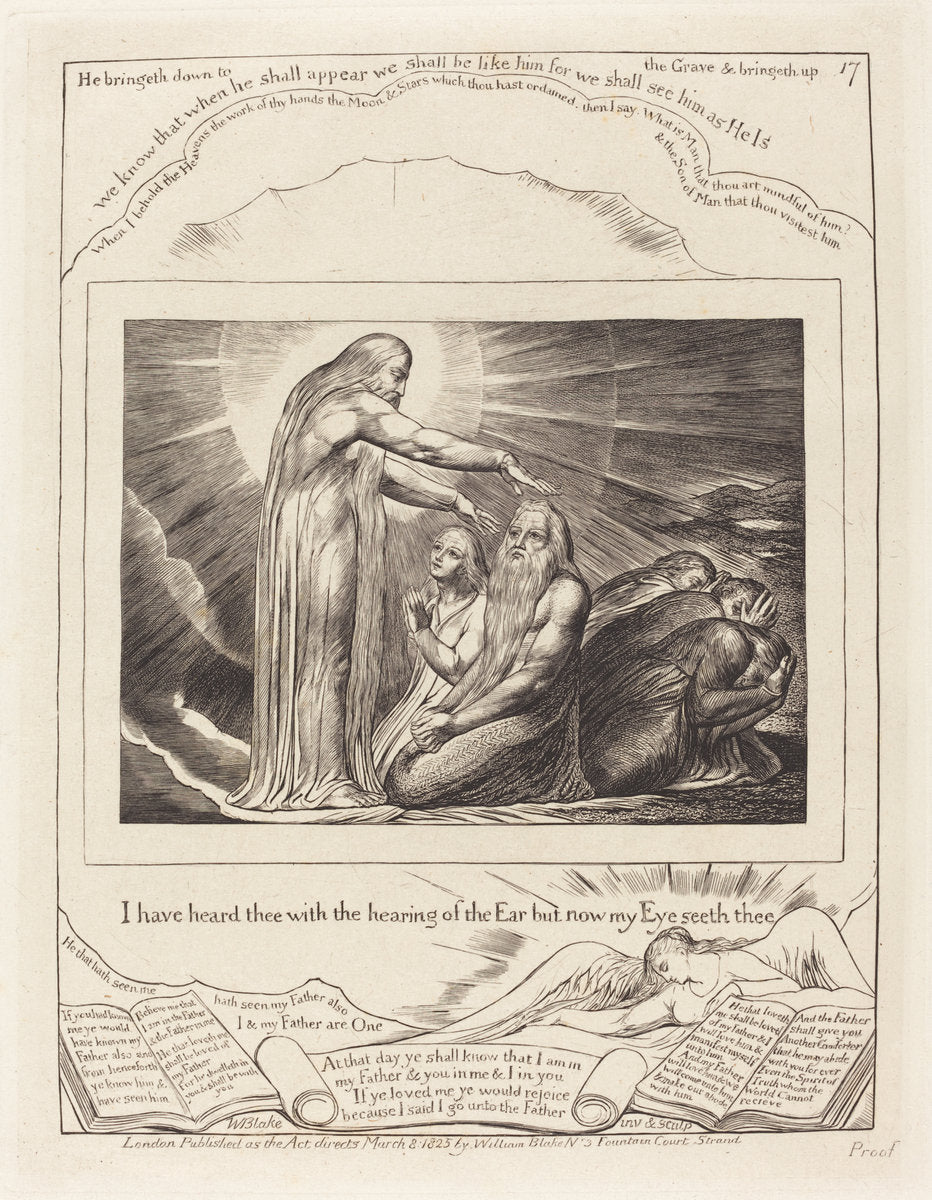 The Vision of God by William Blake (British, 1757 - 1827), 16X12"(A3)Poster Print