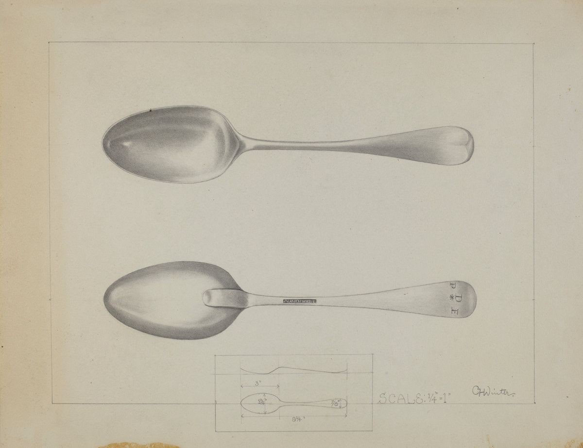 Silver Spoon by Charlotte Winter (American, active c. 1935), 16X12"(A3)Poster Print