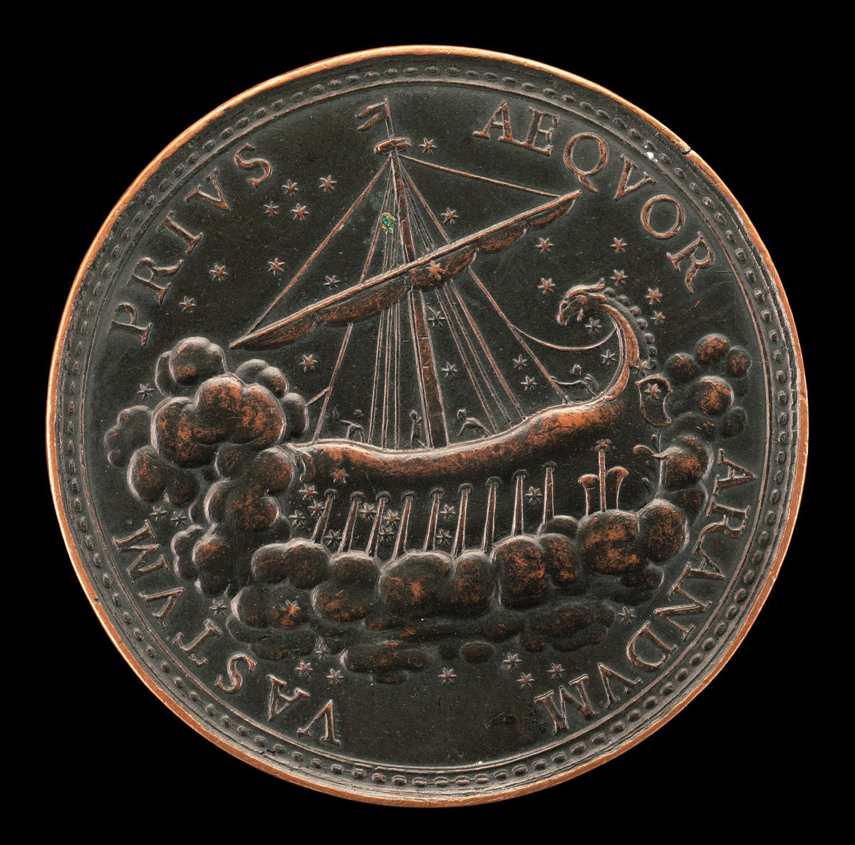 Ship Guided by Stars [reverse] by Antonio Francesco Selvi (Florentine, 1679 - 1753), 16X12"(A3)Poster Print