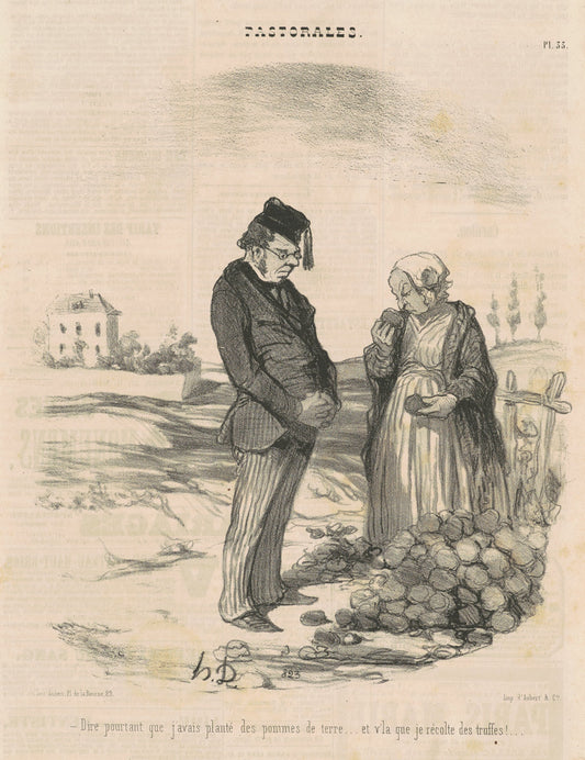 Dire pourtant que j'avais planté des pommes de terre ... by Honoré Daumier (French, 1808 - 1879), 16X12"(A3)Poster Print