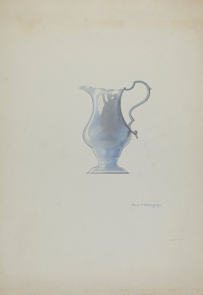 Silver Pitcher by David P Willoughby (American, active c. 1935), 16X12"(A3)Poster Print