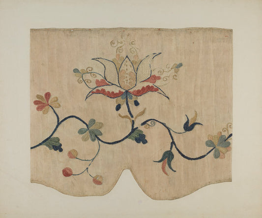 Bed Valance (Detail) by Marion Gaylord (American, active c. 1935), 16X12"(A3)Poster Print