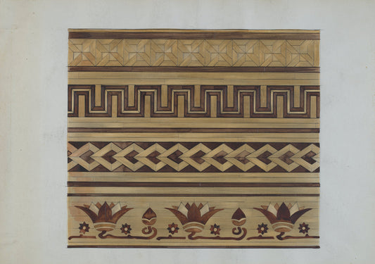Parquetry Floor by Sebastian Simonet (American, active c. 1935), 16X12"(A3)Poster Print