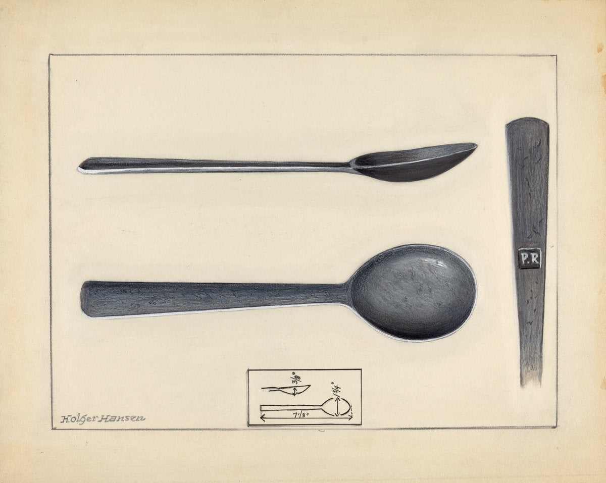 Spoon by Holger Hansen (American, active c. 1935), 16X12"(A3)Poster Print