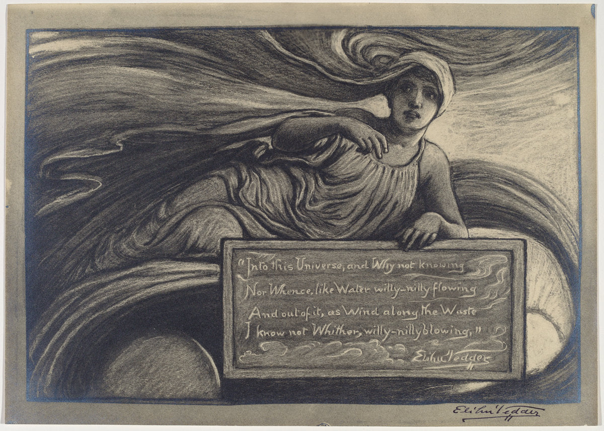 Into the Universe by Elihu Vedder (American, 1836 - 1923), 16X12"(A3)Poster Print
