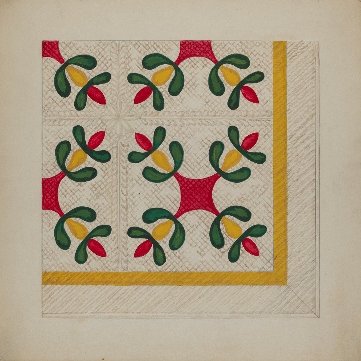 Quilt by Katherine Hastings (American, active c. 1935), 16X12"(A3)Poster Print