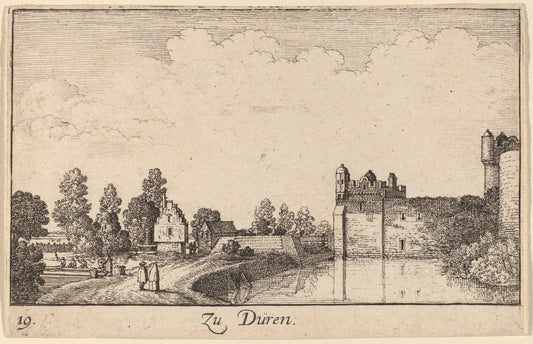 Duren by Wenceslaus Hollar (Bohemian, 1607 - 1677), 16X12"(A3)Poster Print