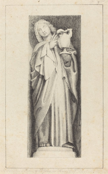 Saint John, from Henry the Seventh's Chapel  Westminster Abbey by Maria Denman after John Flaxman (British, active 1812), 16X12"(A3)Poster Print
