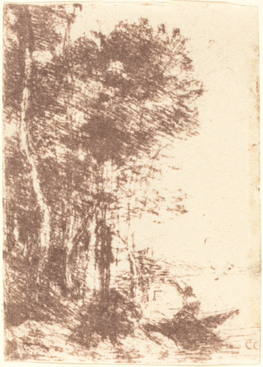 Souvenir of Fampoux (Souvenir de Fampoux) by Jean-Baptiste-Camille Corot (French, 1796 - 1875), 16X12"(A3)Poster Print