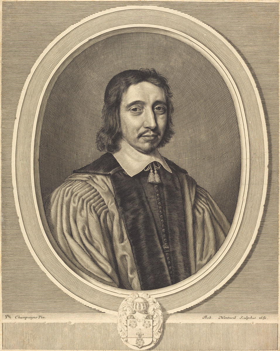 Charles Benoise by Robert Nanteuil after Philippe de Champaigne (French, 1623 - 1678), 16X12"(A3)Poster Print