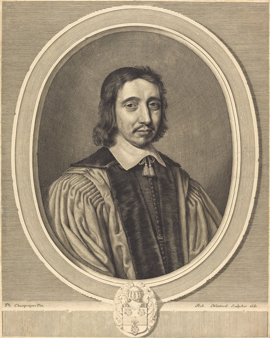 Charles Benoise by Robert Nanteuil after Philippe de Champaigne (French, 1623 - 1678), 16X12"(A3)Poster Print