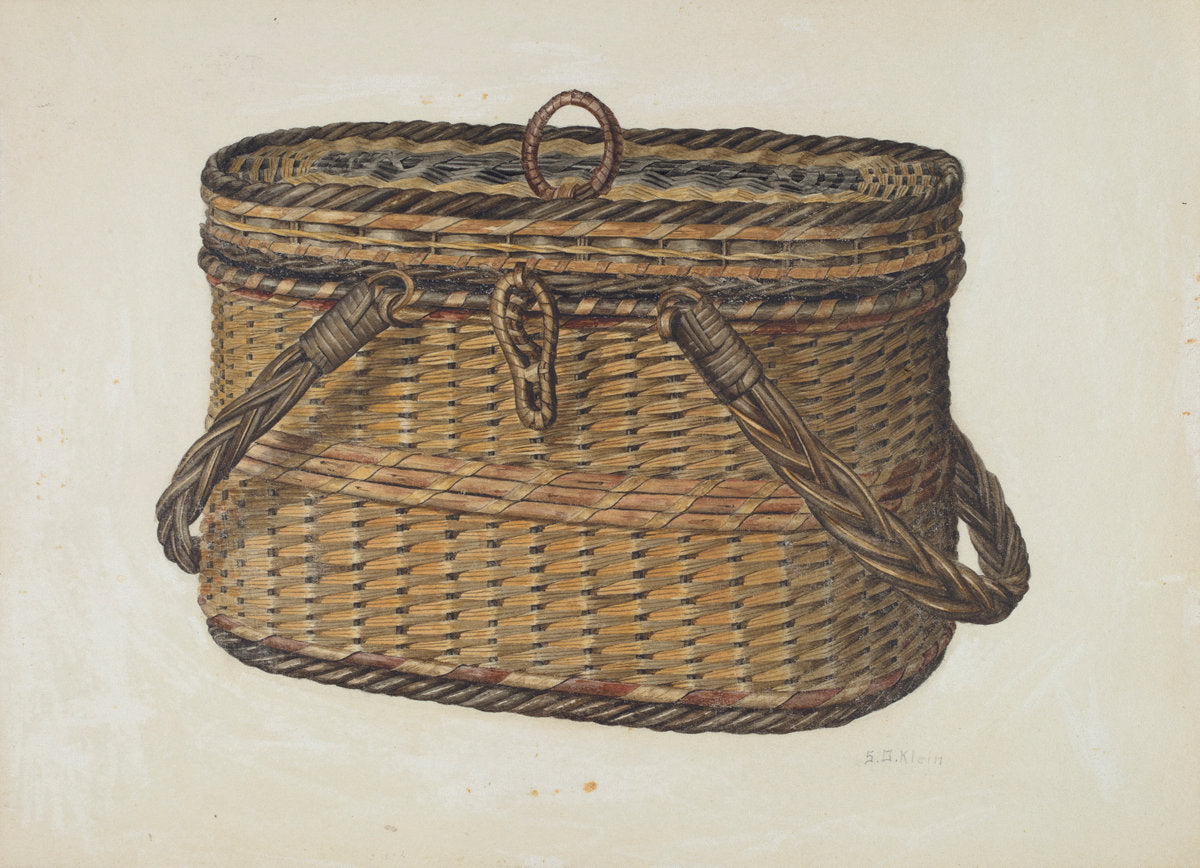 Cap Basket by Samuel O. Klein (American, active c. 1935), 16X12"(A3)Poster Print