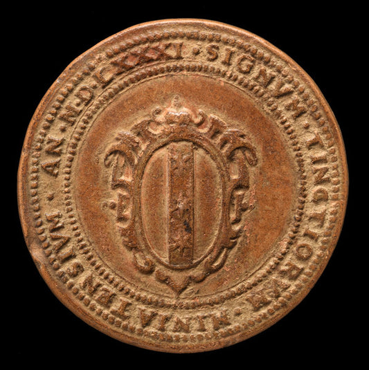 1581 by Tuscan 16th Century (Coat of Arms and Inscription [reverse]), 16X12"(A3)Poster Print