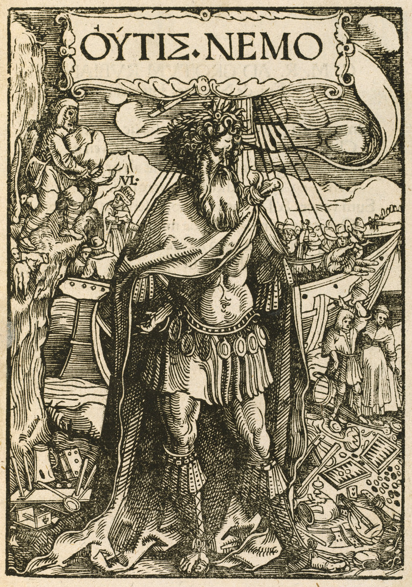 OUTIS NEMO by Hans Weiditz, II and Ulrich von Hutten (author) (German, 1500 or before - c. 1536), 16X12"(A3)Poster Print