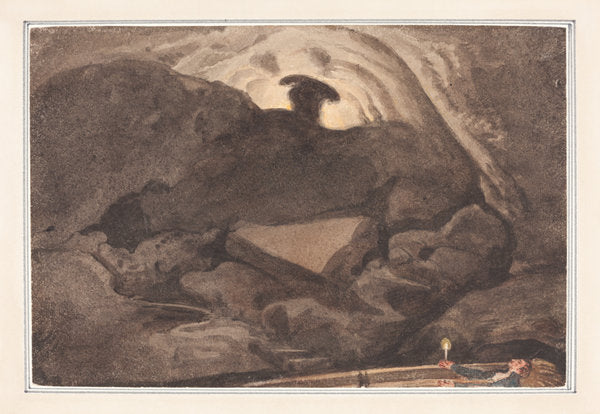 Scene in a Cave by George Cumberland (British, 1754 - 1848), 16X12"(A3)Poster Print