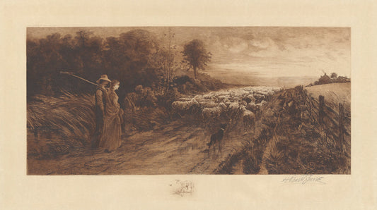 Day's Peaceful Ending by Henry Pruett Share (American, 1853 - 1905), 16X12"(A3)Poster Print