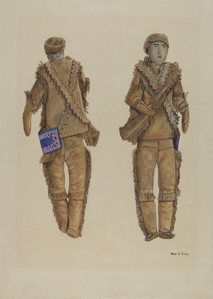 Frontiersman Doll by George File (American, active c. 1935), 16X12"(A3)Poster Print